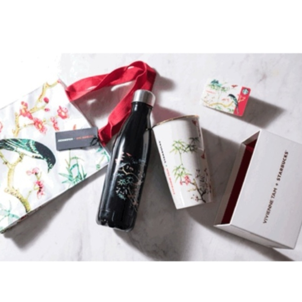 Limited Edition Starbucks + Vivienne Tam 'Bird and Flora' 3-Piece Collection